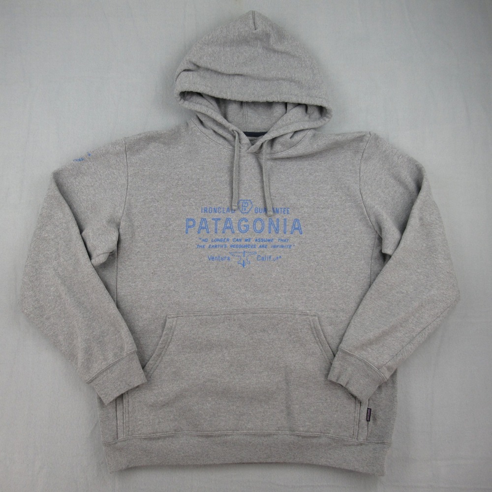 Patagonia Hoodie Mens XL Gray Ironclad Graphic Pullover 39653SP22